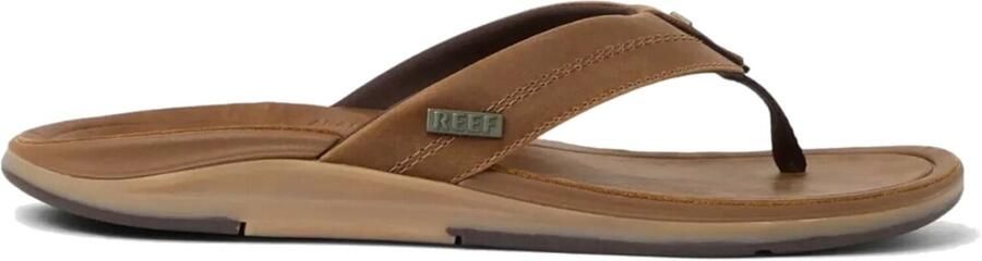 Reef Leather Offshore Heren Teenslippers Cj9057 Kleur Bruin