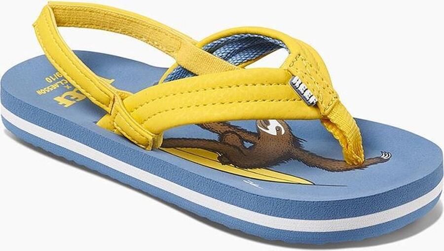 Reef Slippers Jonas Claesson Lil Ahi Surfing Sloth Blauw ) - Foto 4