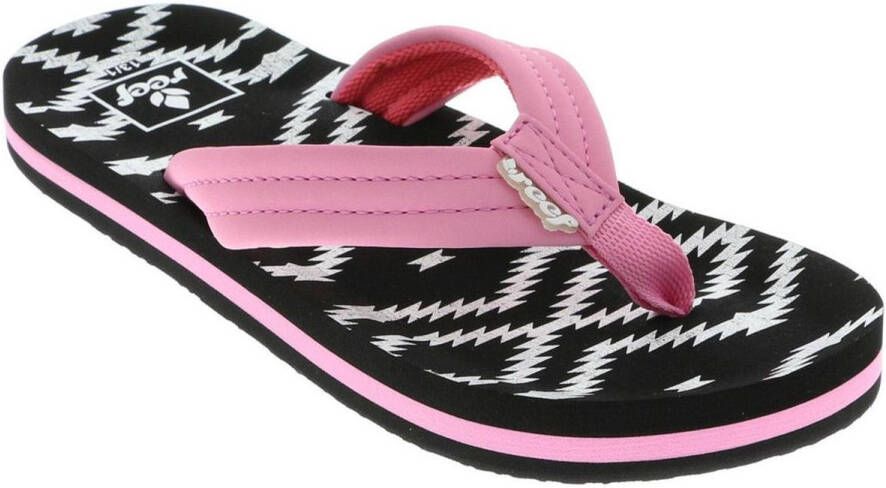Reef Little Ahi Meisjes Slippers Roze Zwart - Foto 6