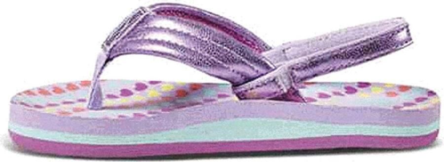 Reef Kids Ahi Hearts teenslippers met hielbandje lila - Foto 5