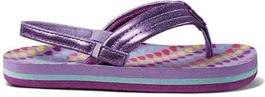 Reef Kids Ahi Hearts teenslippers met hielbandje lila - Foto 4