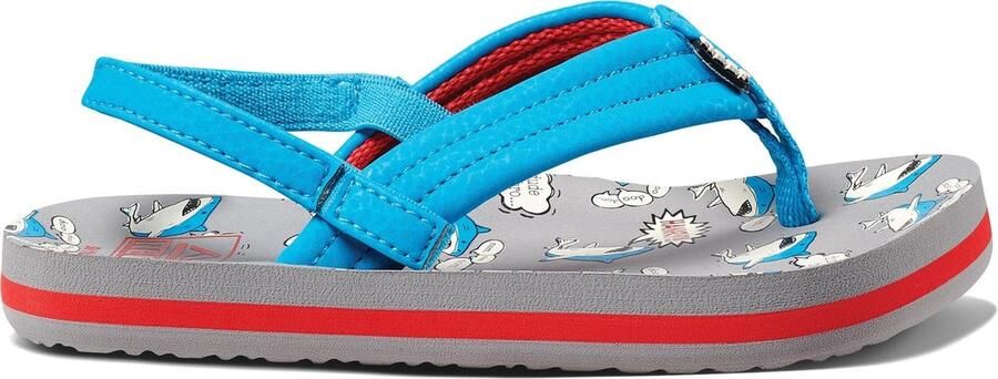 Reef Little Ahi teenslippers met hielbandje blauw grijs EVA 21-22 - Foto 4
