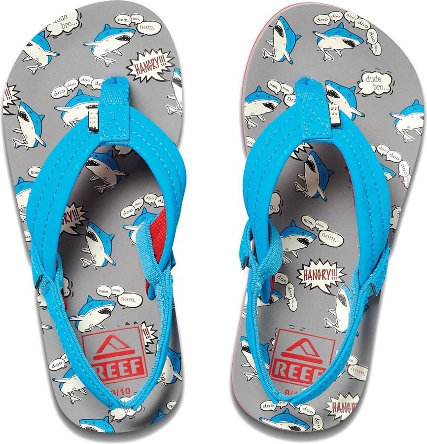 Reef Little Ahi teenslippers met hielbandje blauw grijs EVA 21-22 - Foto 2