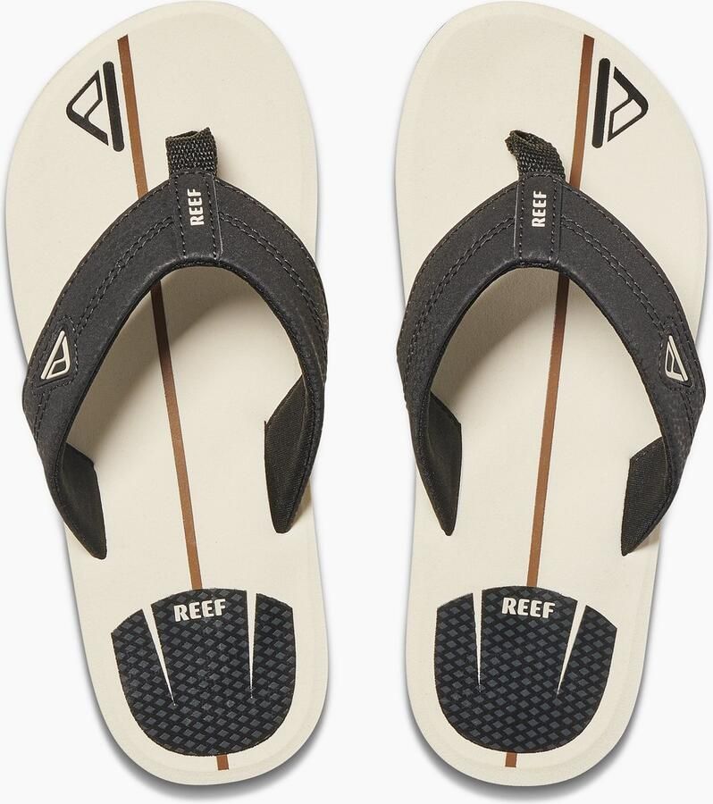 Reef Kids Shaper teenslippers zwart wit - Foto 2