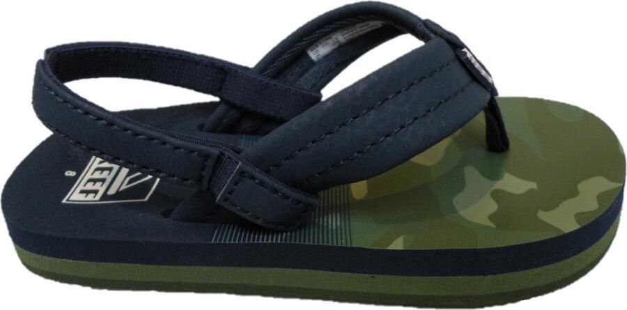 Reef Swell Checkers badslippers met hielbandje blauw - Foto 3