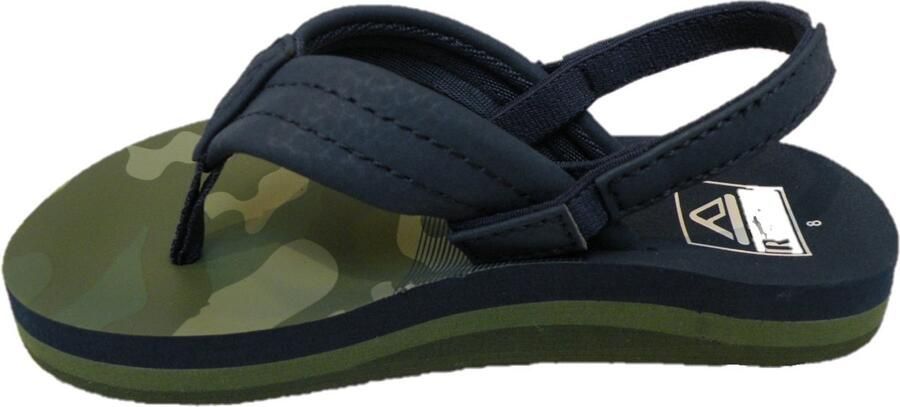 Reef Swell Checkers badslippers met hielbandje blauw - Foto 4