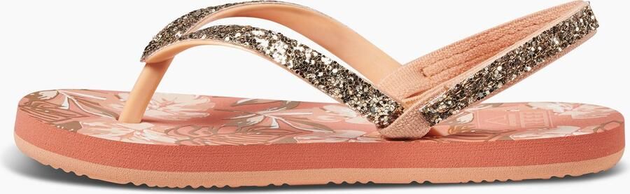 Reef Little Stargazer Prints Monstera sandalen met glitters oranje - Foto 7