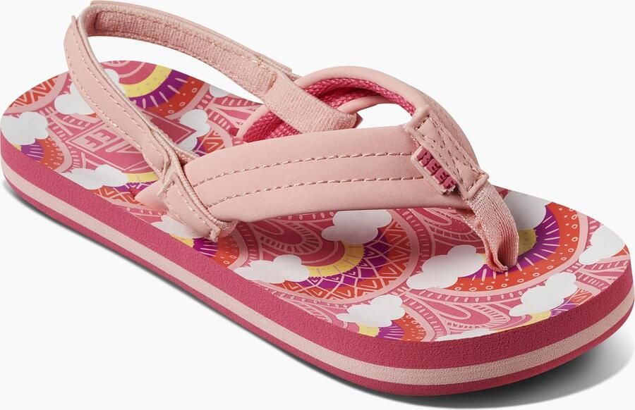 Reef Kids Ahi Unisex Slippers Rainbows And Clouds - Foto 3