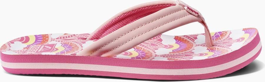 Reef Kids Ahi Unisex Slippers Rainbows And Clouds - Foto 8