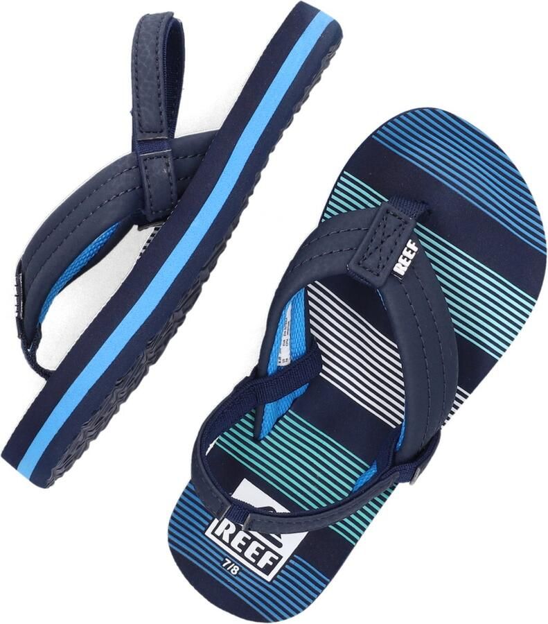 Reef Little Ahi Deep Sea Stripes sandalen blauw EVA 23 24