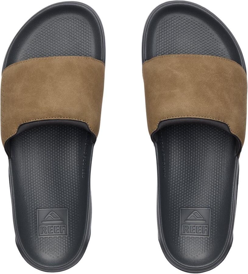Reef TAILSLIDE Heren Slippers Grijs Lichtbruin
