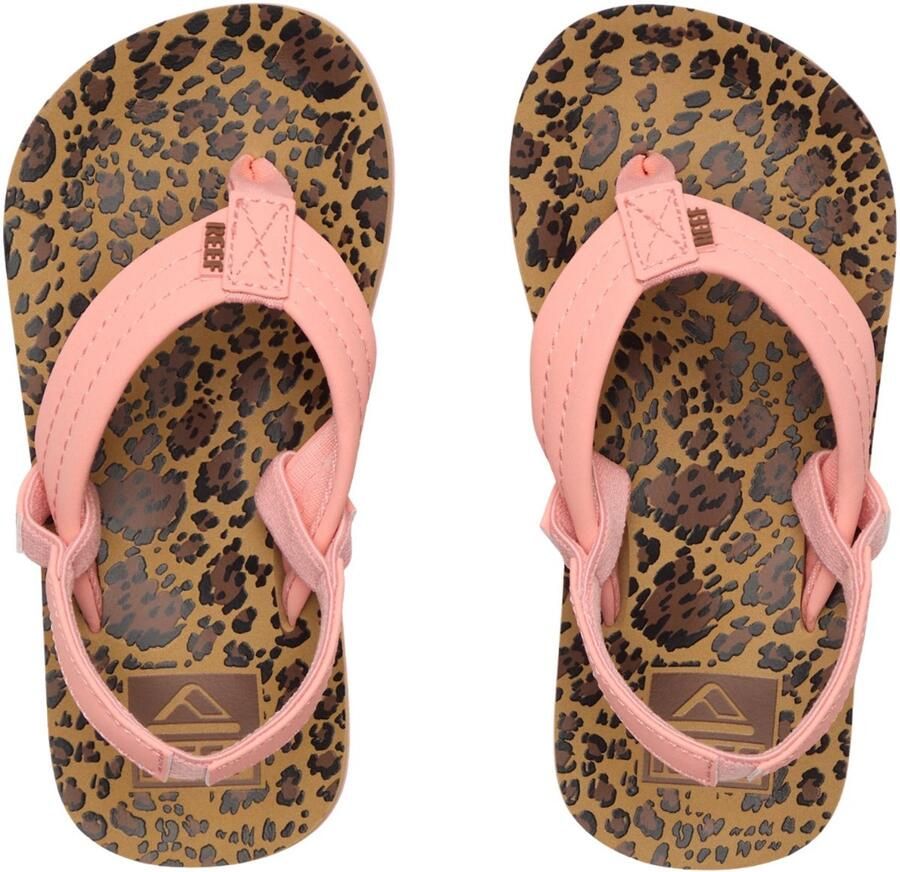 Reef teenslipper Ahi Meisjes luipaard print bruin roze