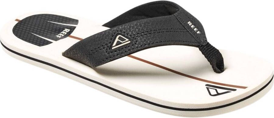 Reef Kids Shaper teenslippers zwart wit