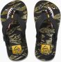 Reef Little Ahi teenslippers zwart groen Textiel 23 - Thumbnail 8
