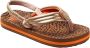 Reef Kids Ahi Wild teenslippers met hielbandje bruin goud Meisjes EVA 22 - Thumbnail 3
