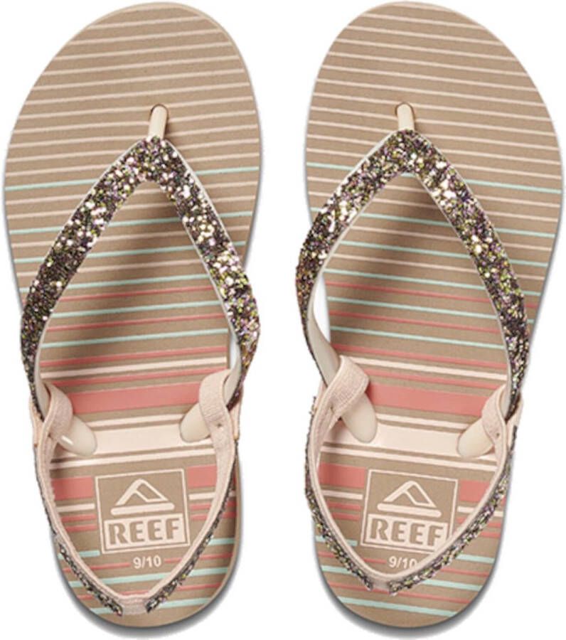 Reef teenslippers met hielbandje roze met glitters Rubber 23-24