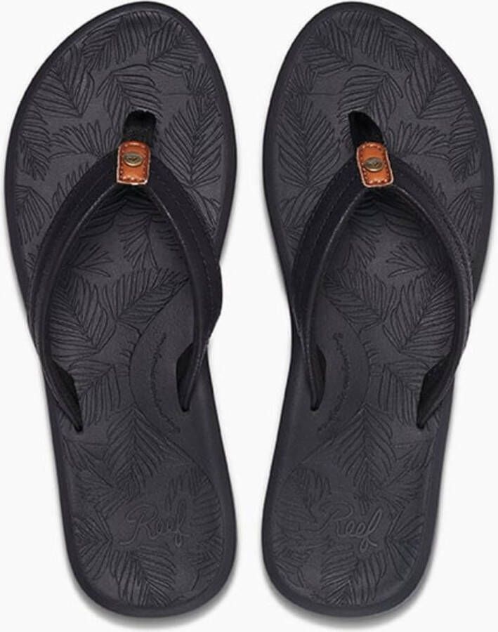 Reef Tides Black-badslipper-slipper voetbed- slipper