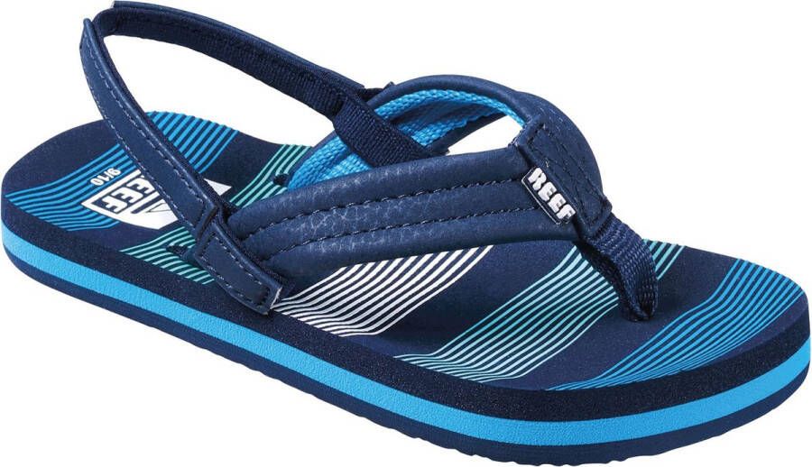 Reef Kids Ahi teenslippers met hielbandje donkerblauw Jongens Textiel 28 - Foto 2