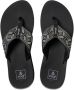 Reef Spring Woven Black White Dames Slippers Zwart Wit - Thumbnail 1