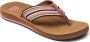 Reef Spring Woven Smoothie Stripe Dames Slippers Cogna Roze - Thumbnail 1