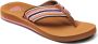 Reef Spring Woven Smoothie Stripe Dames Slippers Cogna Roze - Thumbnail 1