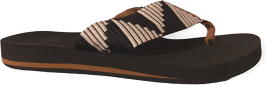 Reef Spring Wovenpebble Dames Slippers Zwart Bruin - Foto 3