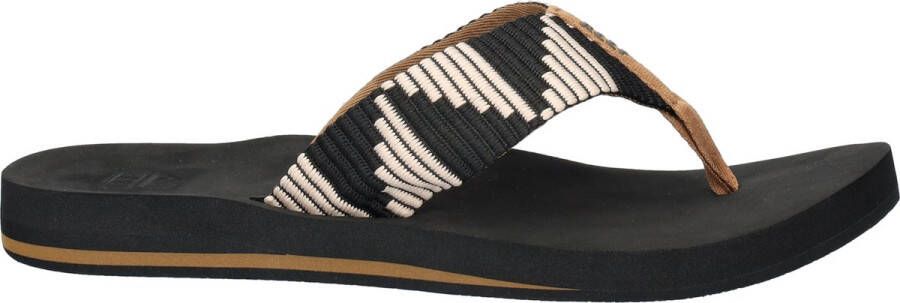 Reef Spring Wovenpebble Dames Slippers Zwart Bruin