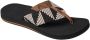 Reef Spring Woven Teenslippers Zomer slippers Dames Zwart - Thumbnail 3