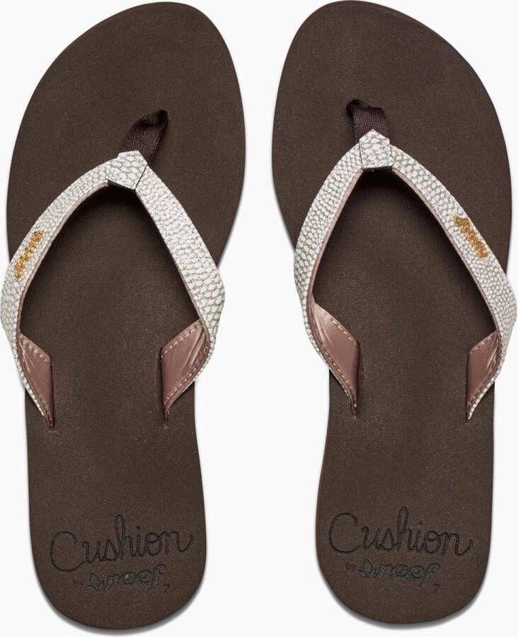 Reef Star Cushion Sassy Dames Slippers Brown White