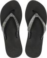 Reef Star Cushion Sassyblack Silver Dames Slippers Zwart Zilver - Zwart