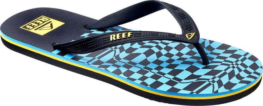 Reef Teenslippers model Switchfoot Print Blauw Zwart