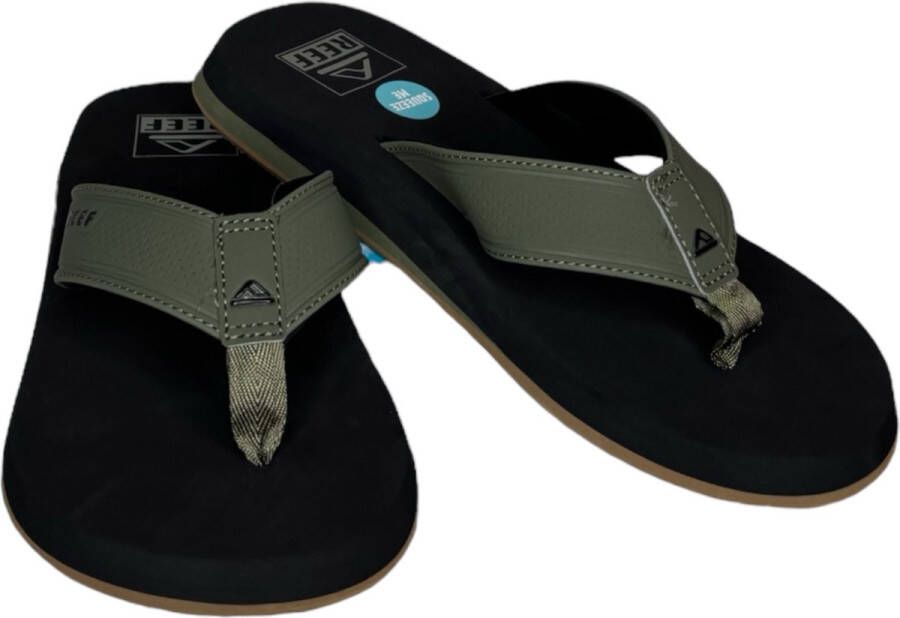 Reef The layback olive black teenslipper Kleur Groen)