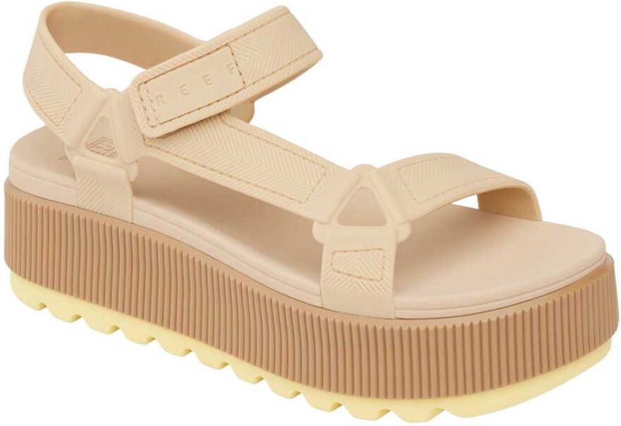 Reef Water Rem Higher Platform Sandalen Beige Vrouw