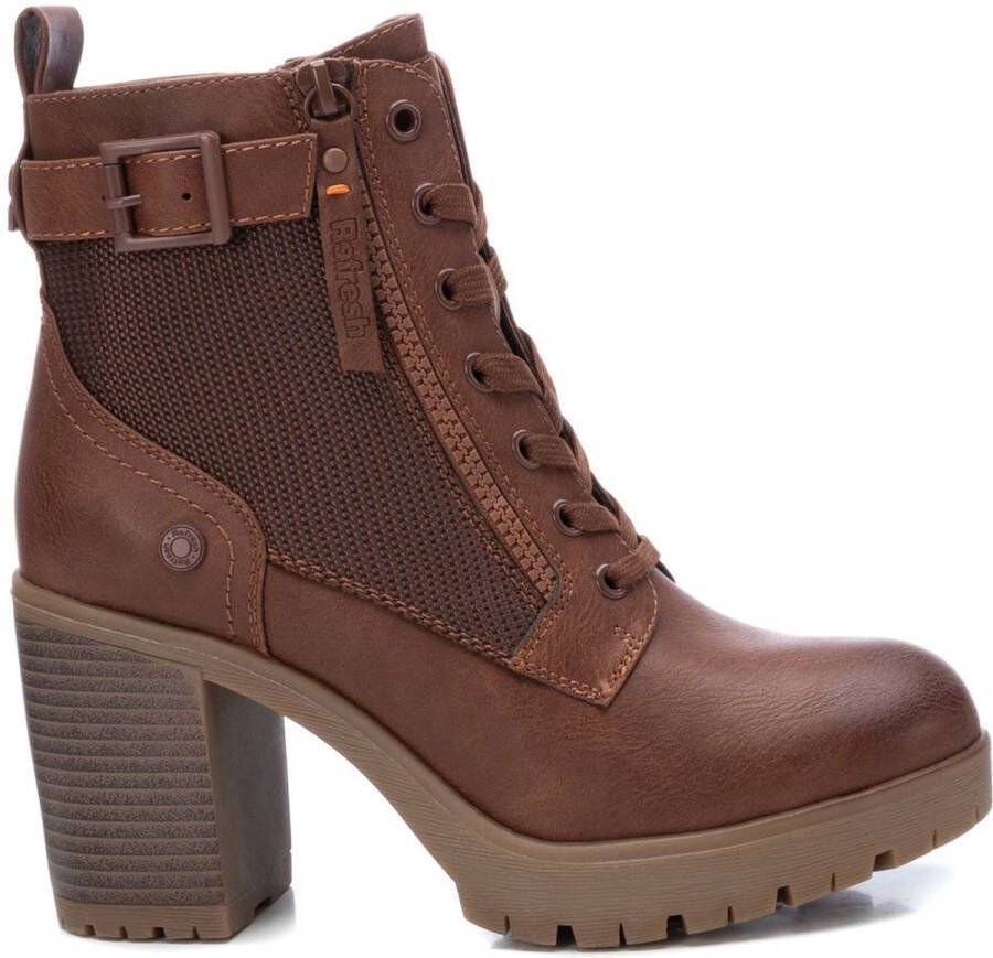 REFRESH 172117 Stivaletto Donna In Pelle Scamosciata, Chiusura Lampo E Suola Gomma Antiscivolo