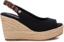 Refresh 172807 Canvas Wedge Espadrilles Zwart Vrouw - Thumbnail 2
