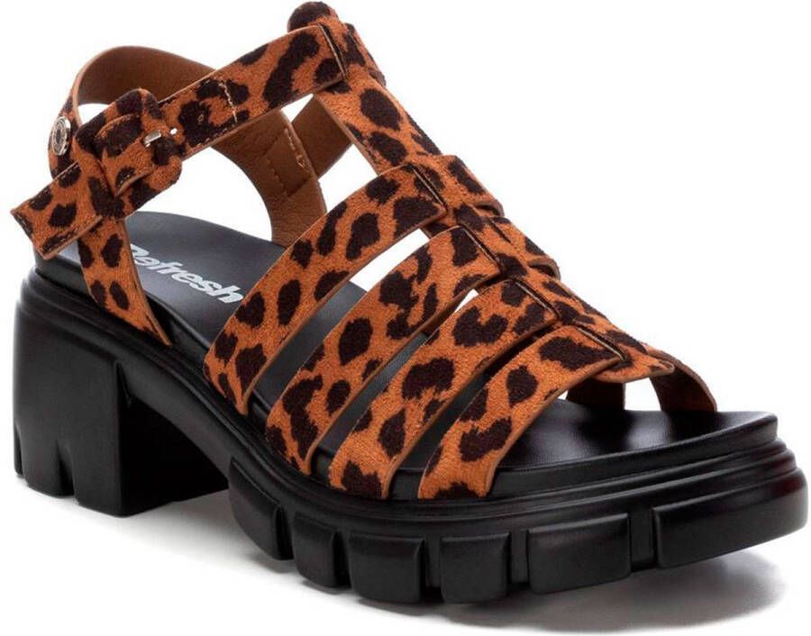 Refresh 173144 Suede Hakken Sandalen Bruin Vrouw