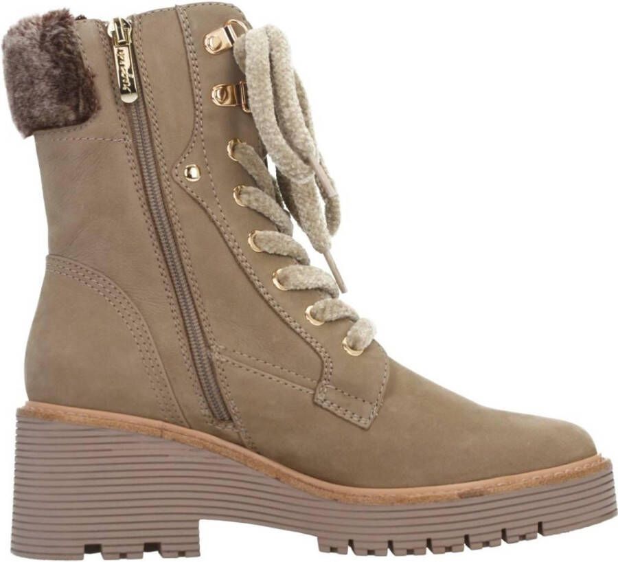Regarde le Ciel Stijlvolle Lace-up Laarzen Brown Dames