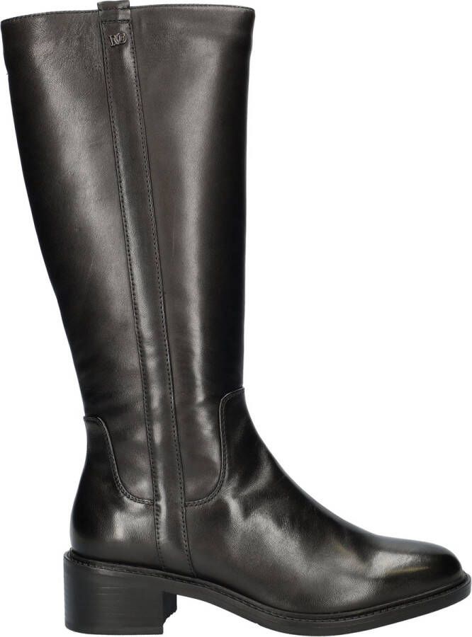 Regarde le ciel Moira gevoerde leren laarzen zwart