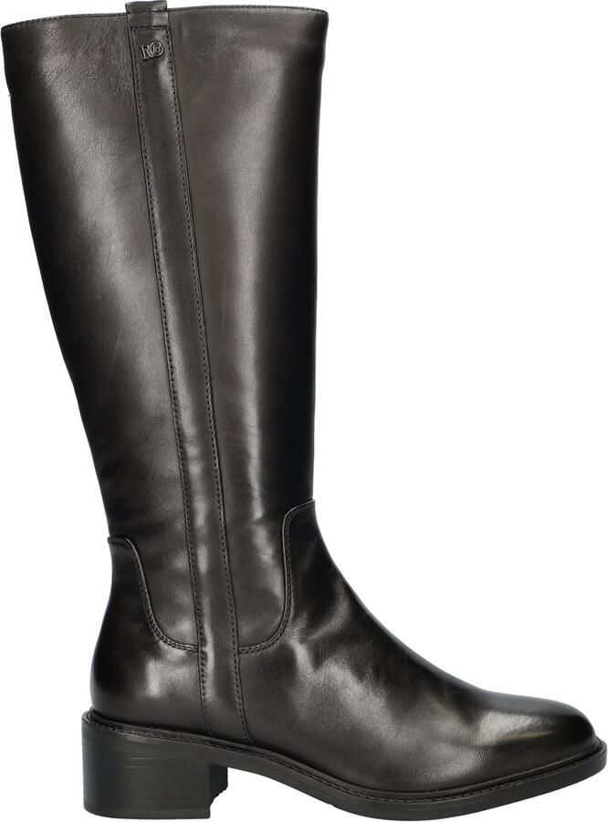 Regarde le ciel Moira gevoerde leren laarzen zwart