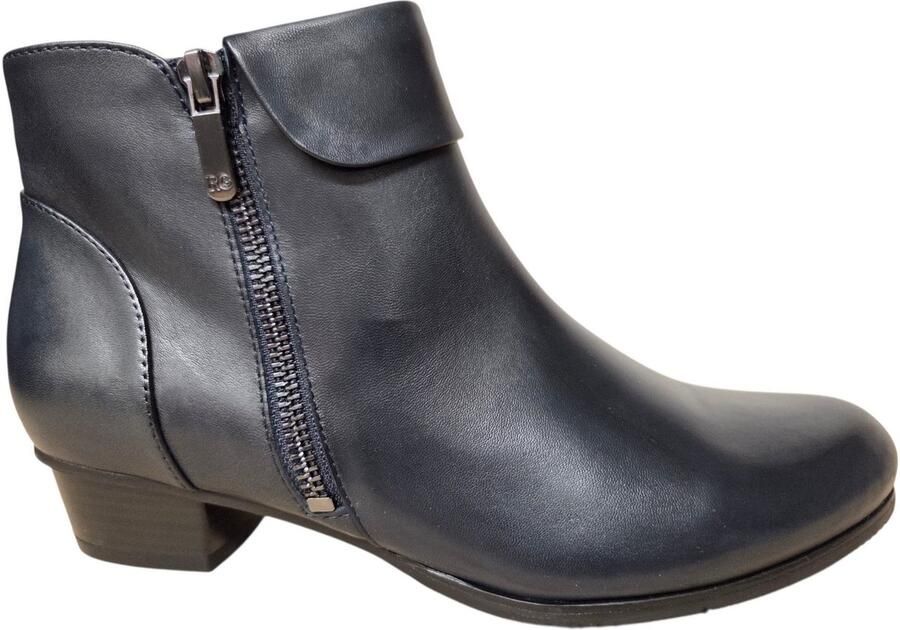 Regarde Le Ciel Stefany 333 150 Glove Navy Enkellaarzen Blauw Leer Dames Blauw