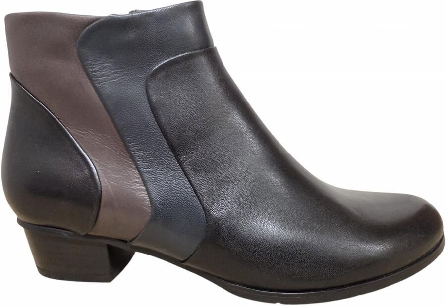Regarde Le Ciel Stefany 403 5322 Black Navy Enkellaarzen Zwart Leer Dames Zwart