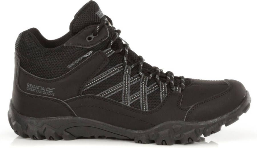 Regatta De Edgepoint halfhoge waterdichte wandelschoenen van heren zwart