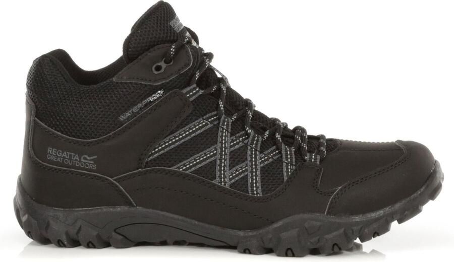 Regatta De Edgepoint halfhoge waterdichte wandelschoenen van heren zwart