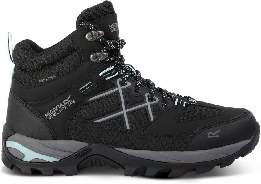 Regatta Samaris Mid Isoflex Black Bleached Aqua Wandelschoenen Dames