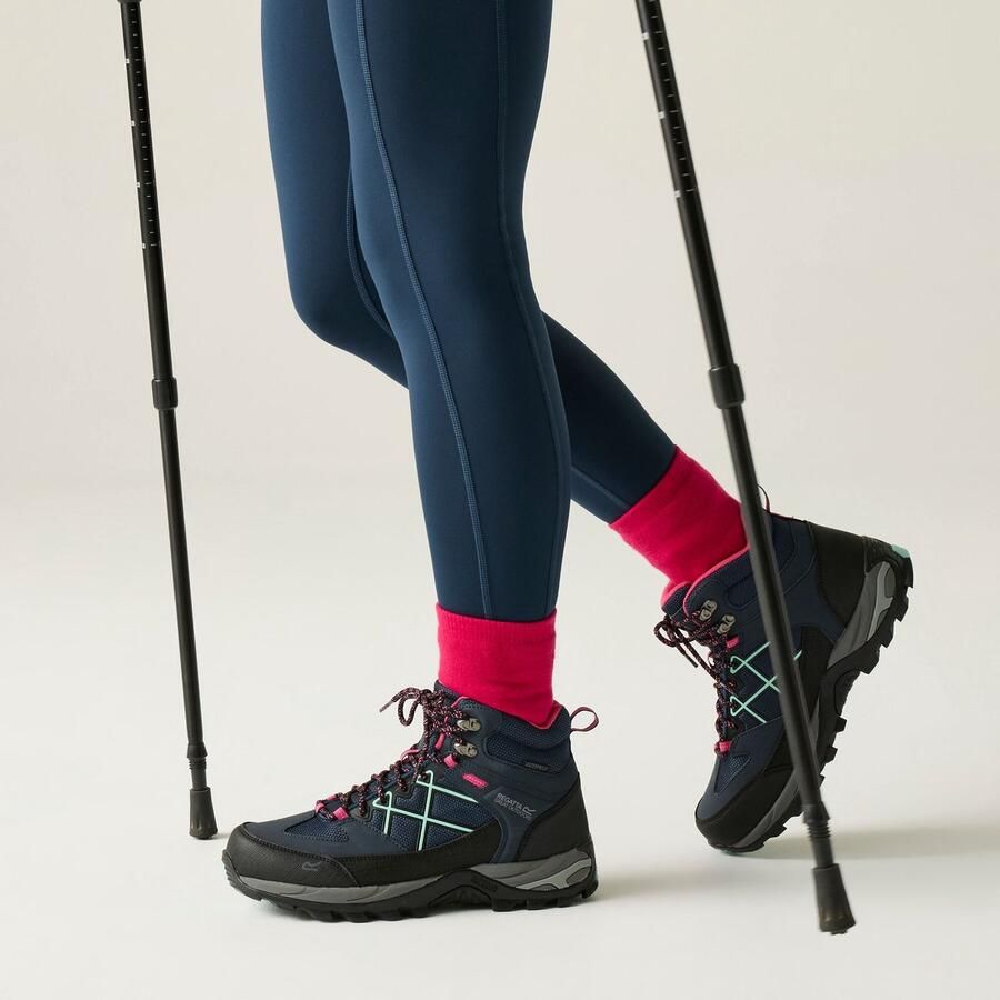 Regatta Samaris Mid Isotex Navy Pink Wandelschoenen Dames - Foto 2