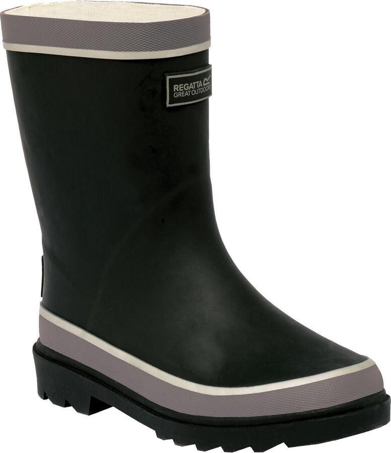 Regatta foxfire regenlaarzen zwart kinderen