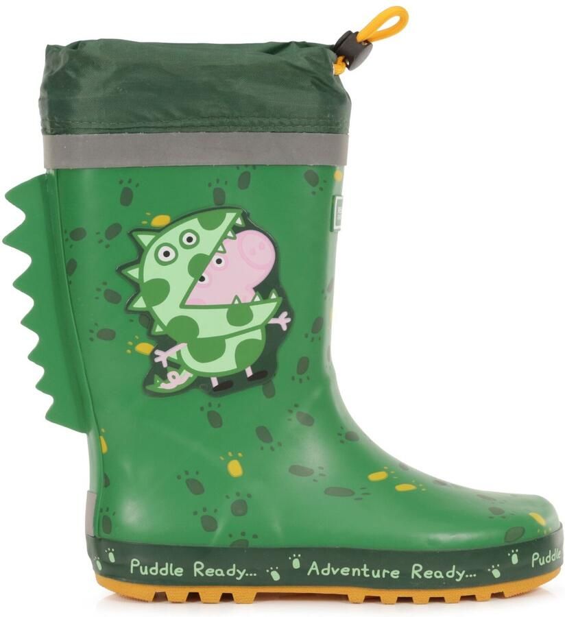 Regatta Peppa Pig Puddle Rubberen Regenlaarzen Met Trekkoord Outdoorlaarzen Kinderen Groen