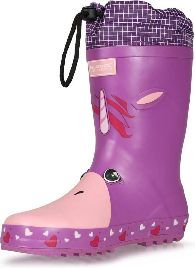 Regatta Regenlaarzen voor kinderen Mudplay Eenhoorn Orchidee