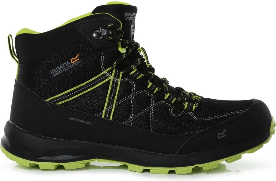 Regatta Samaris Lite Heren Hiking Wandelschoenen Zwart groen