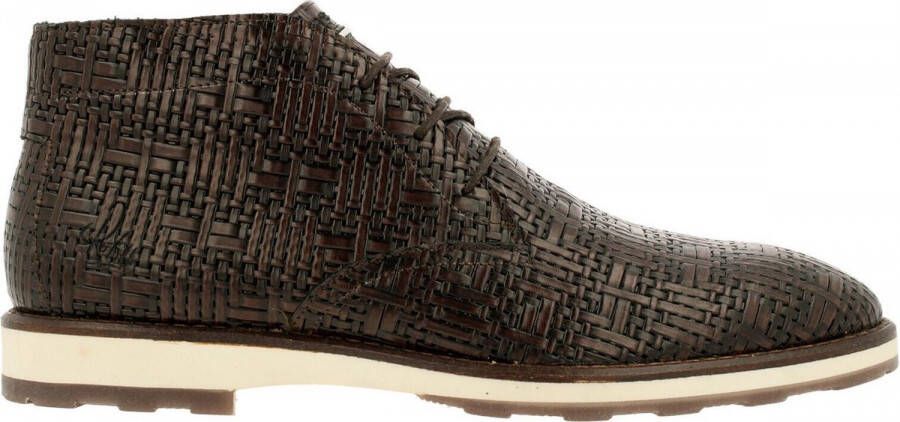 Rehab Footwear Potsavivo Weave | Donkerbruine veterschoen